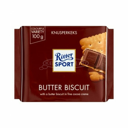 Eladó Ritter Sport Kakaós Krémes És Vajas Kekszes csokoládé 100g 380Ft - 1/1